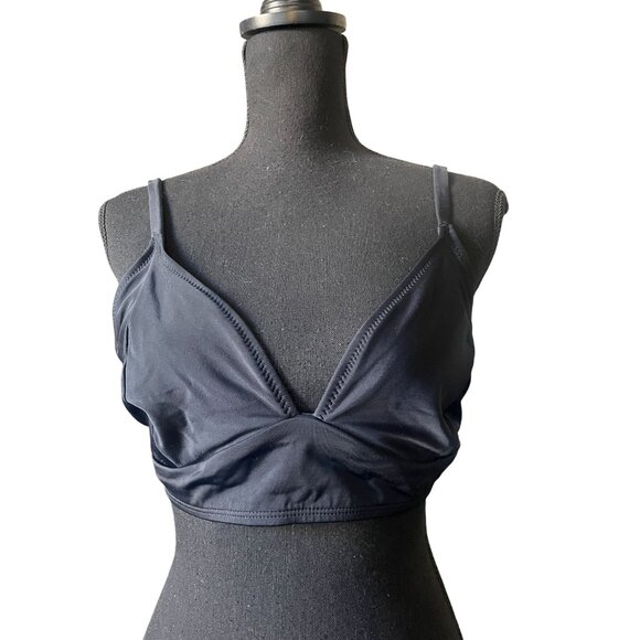 Old Navy triangle black bikini Bralette top swim adjustable straps beach wireles - Picture 2 of 7